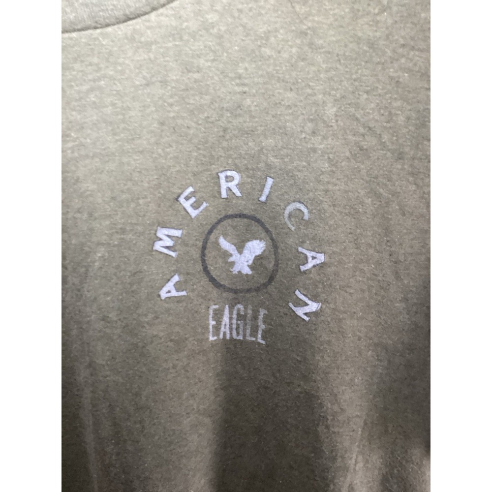 American Eagle Mens Seriously Soft Khaki Tan Short Sleeve Crewneck T-Shirt S - Picture 2 of 5